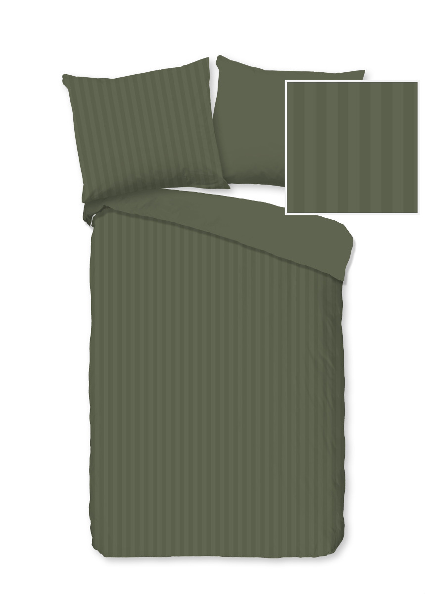 Descanso Baby Dekbedovertrek Katoen Satijn Hotel Sevilla - olive green 100x135cm