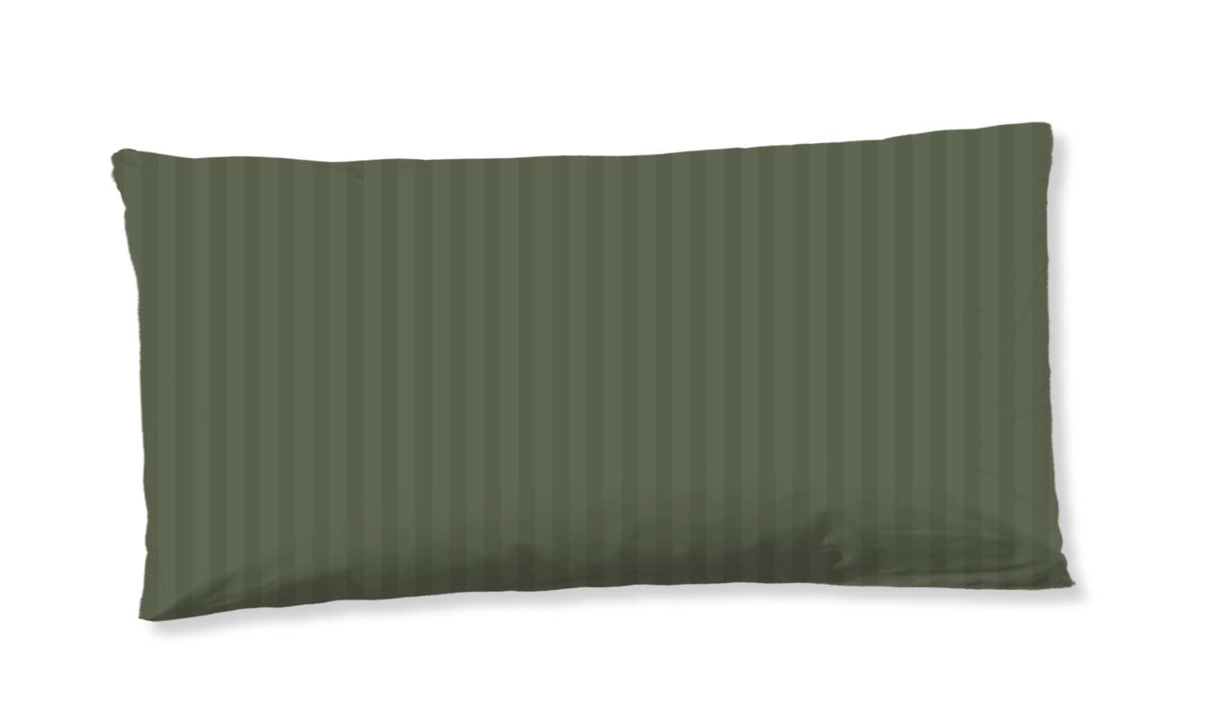 Descanso Kussensloop Katoen Satijn Hotel Sevilla - olive green 40x80cm