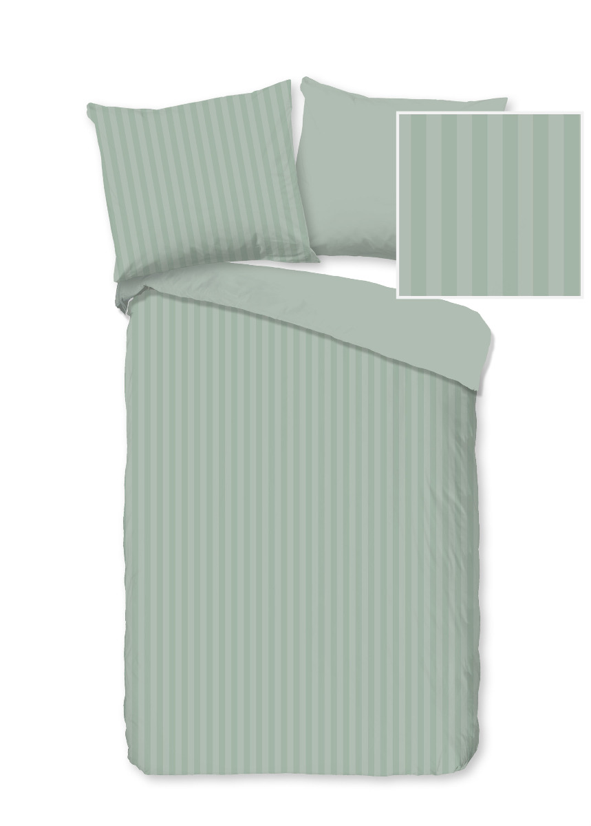 Descanso Baby Dekbedovertrek Katoen Satijn Hotel Sevilla - sage green 100x135cm