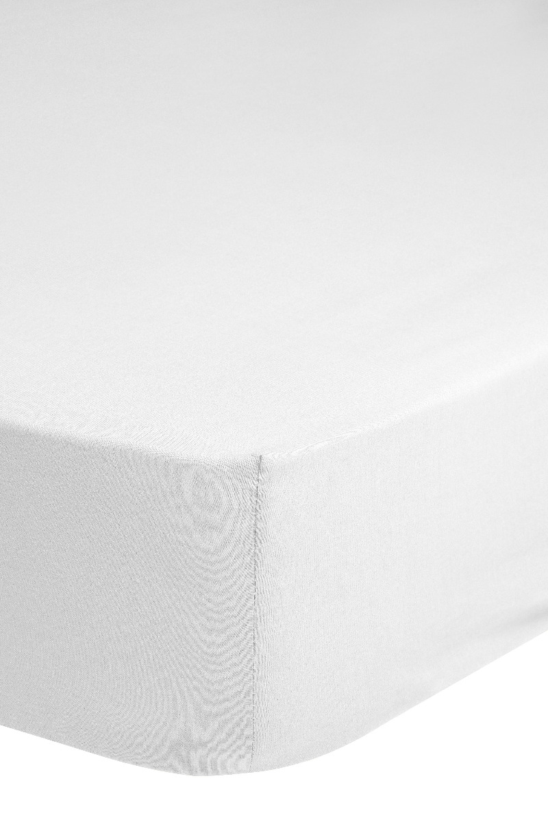 Good Morning Hoeslaken Jersey Katoen Stretch 30cm Hoge Hoek - white
