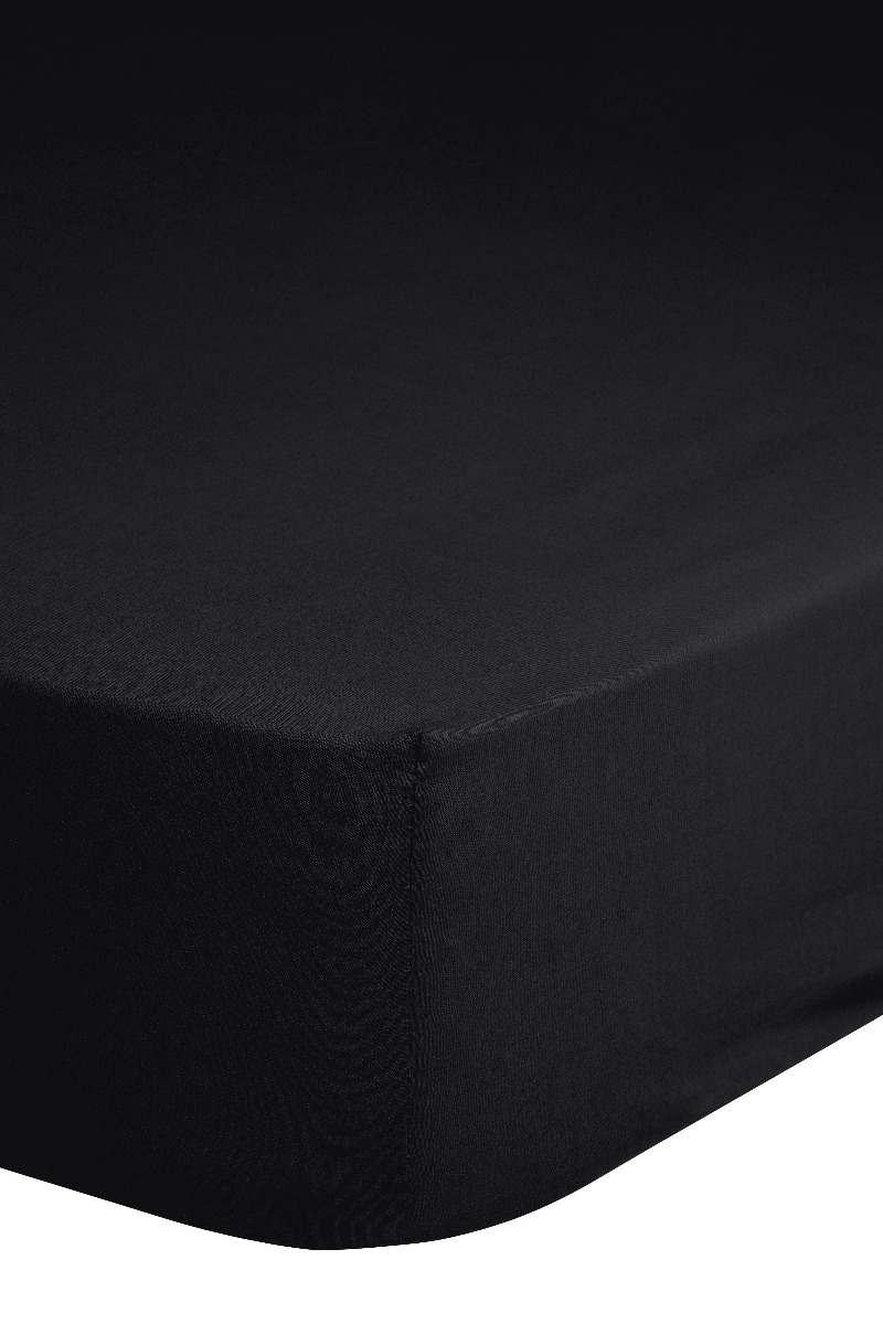 Good Morning Hoeslaken Jersey Katoen Stretch 30cm Hoge Hoek - black
