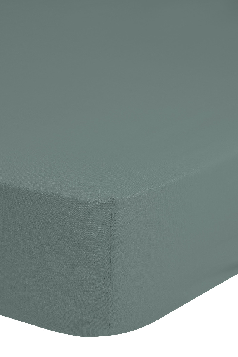 Good Morning Hoeslaken Jersey Katoen Stretch 30cm Hoge Hoek - misty green