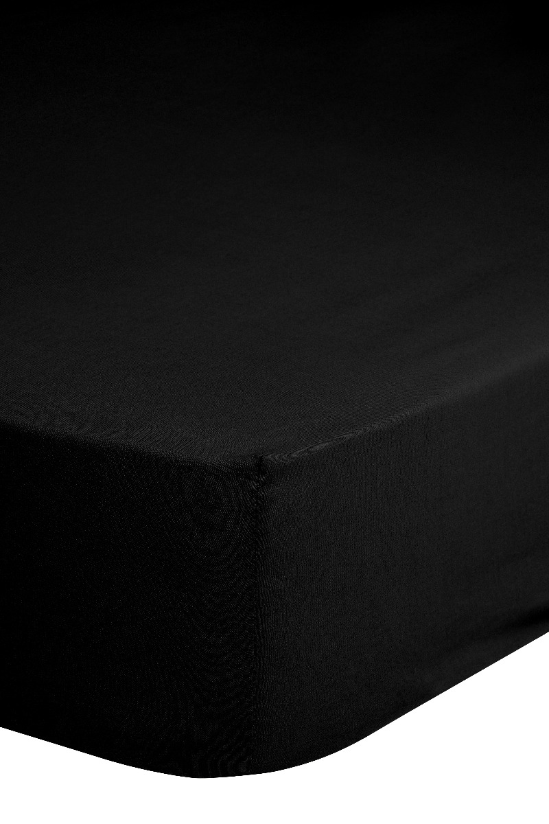 Good Morning Hoeslaken Katoen Renforcé 30cm Hoekhoogte - black