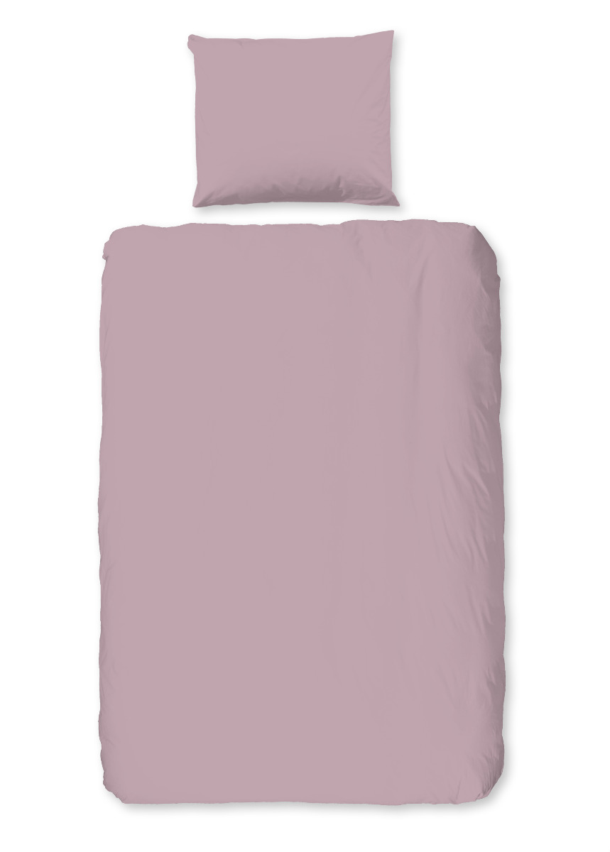 Good Morning Peuter Dekbedovertrek Katoen Uni - soft pink 120x150cm