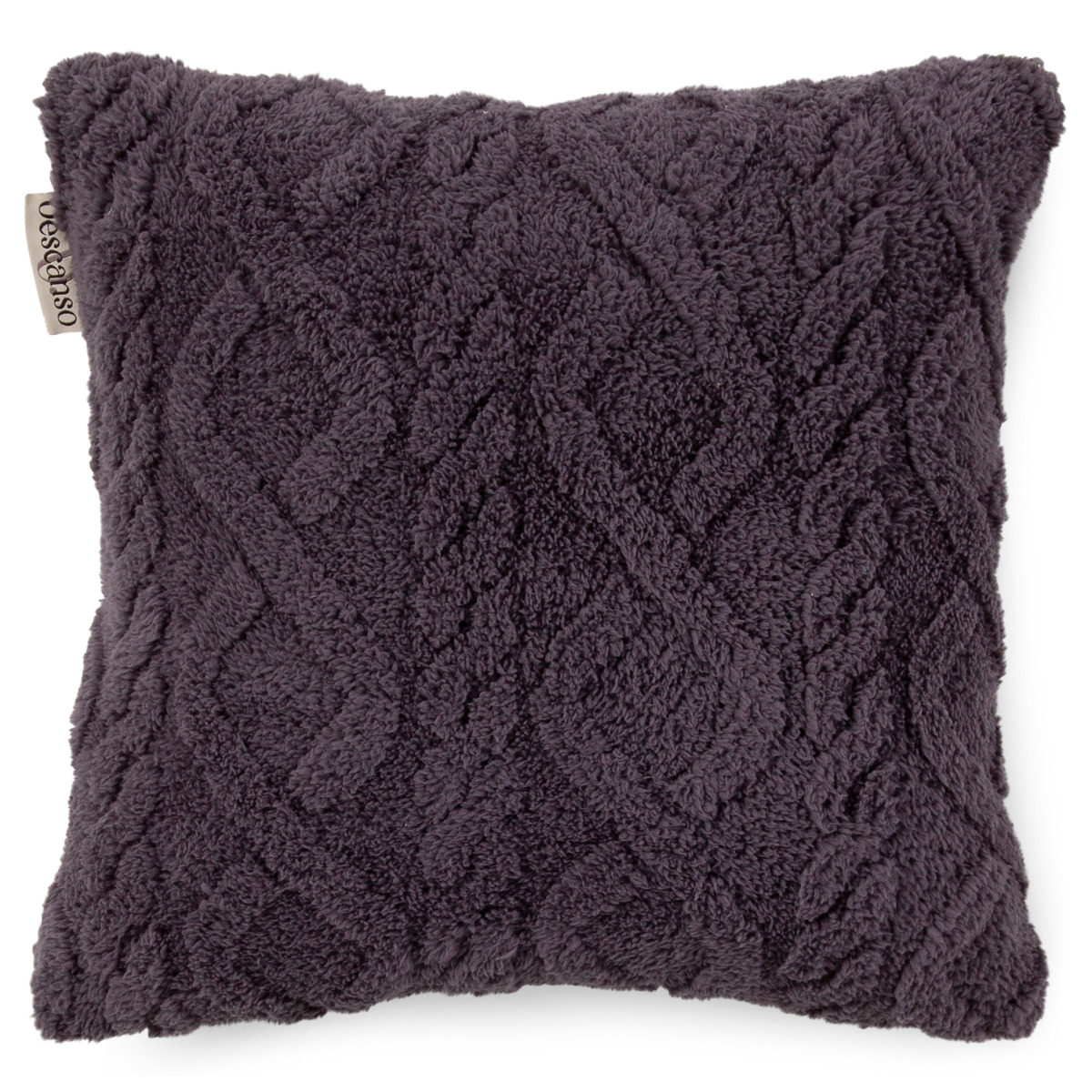 Descanso Teddy Jacquard Sierkussen  - anthracite 40x40cm