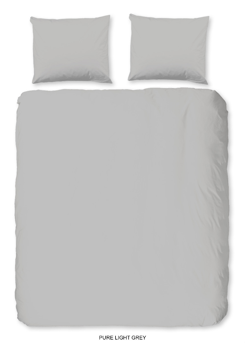 Pure Dekbedovertrek Micropercal Uni - light grey 240x200/220cm