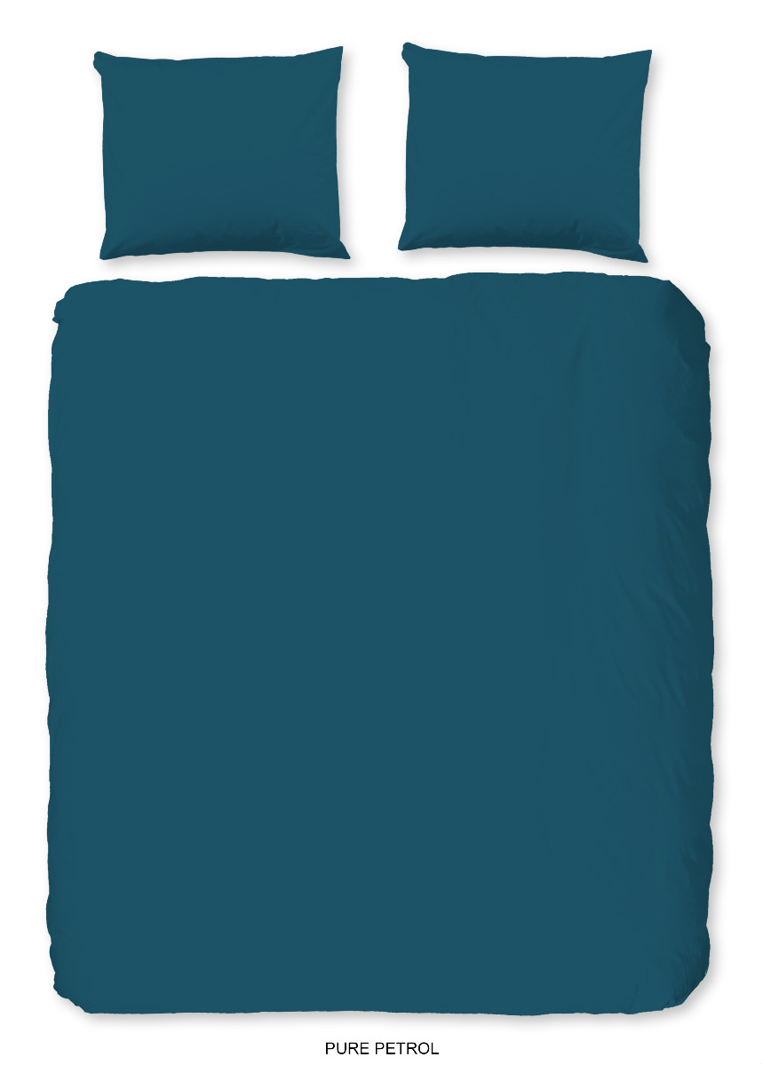 Pure Dekbedovertrek Micropercal Uni - petrol 240x200/220cm