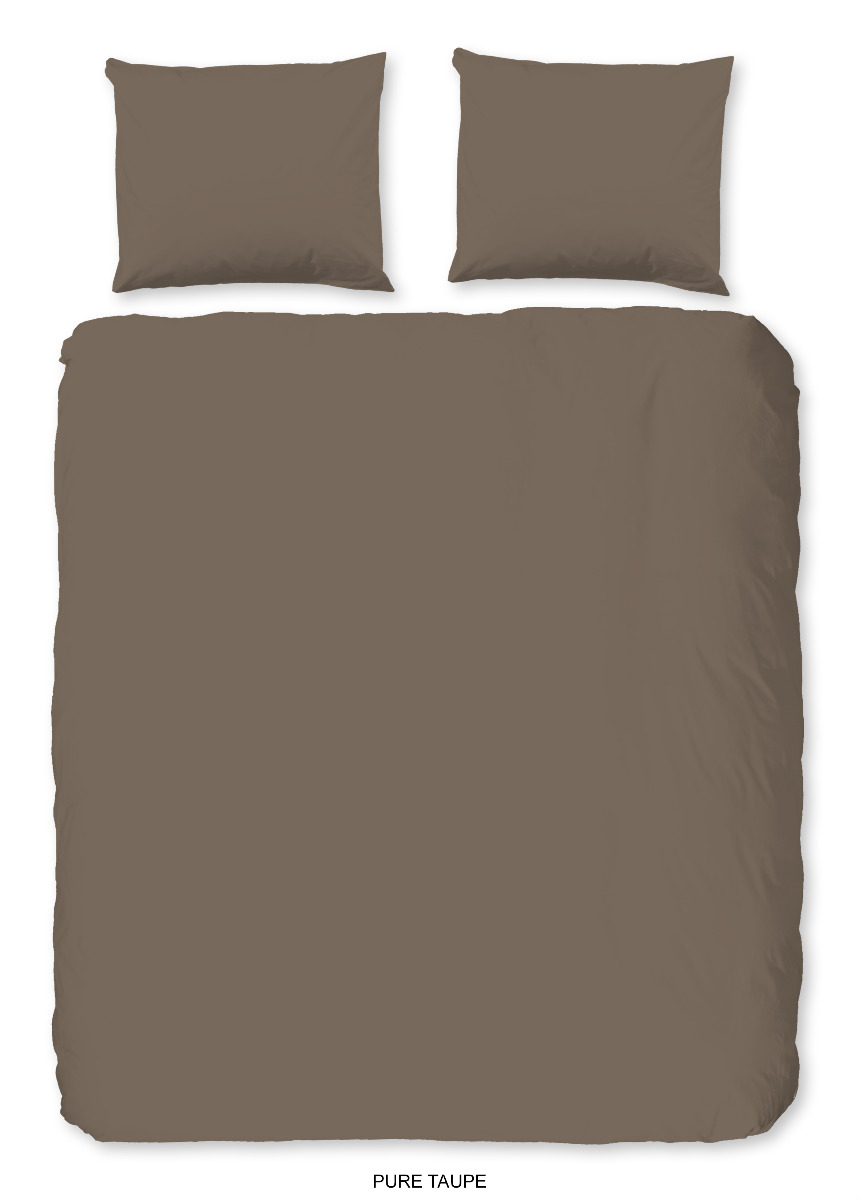 Pure Dekbedovertrek Micropercal Uni - taupe 240x200/220cm