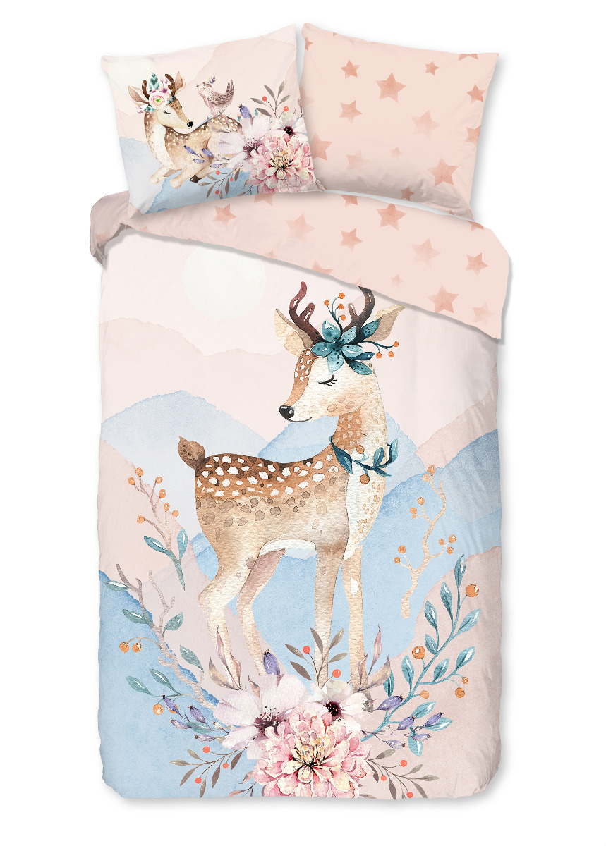 Good Morning Kinder Dekbedovertrek Katoen Flanel Josy - multi 140x200/220cm