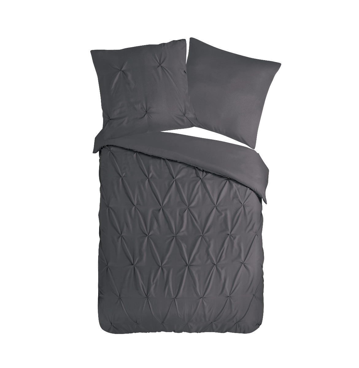 Pure Dekbedovertrek Micropercal Elegance - anthracite 140x200/220cm