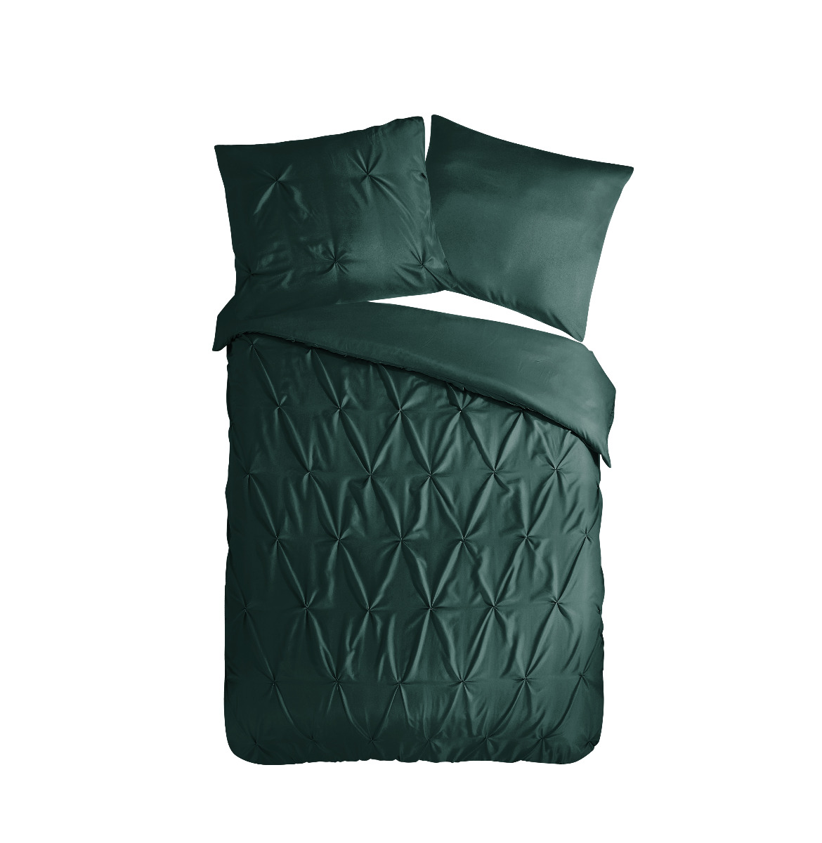 Pure Dekbedovertrek Micropercal Elegance - dark green 140x200/220cm