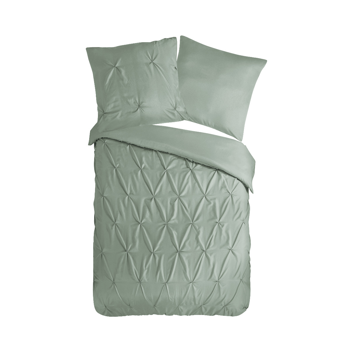 Pure Dekbedovertrek Micropercal Elegance - light sage 140x200/220cm