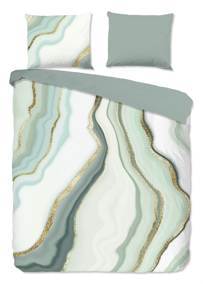 Good Morning Dekbedovertrek Katoen Renforcé Quincy - green