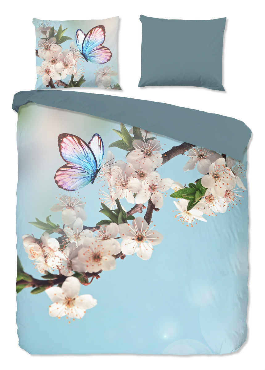 Good Morning Dekbedovertrek Katoen Renforcé Mayla - aqua