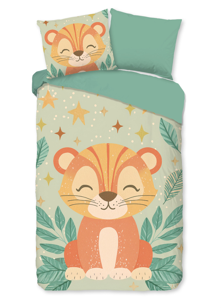 Pure Kinder Dekbedovertrek Microvezel Thijn - green 140x200/220cm