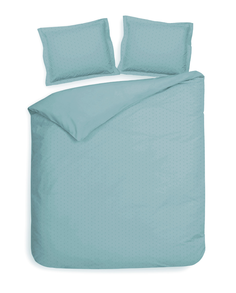 Heckett Lane Dekbedovertrek Katoen Satijn Punto - sphere blue