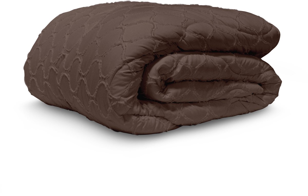 Zydante Swisstech Eazy Dekbed Zonder Overtrek Microvezel Tufted Curve - brown 200x200