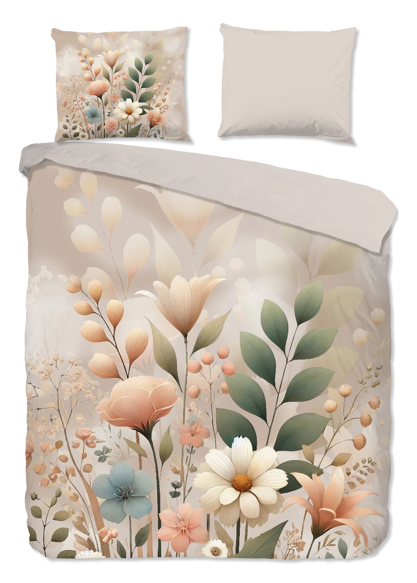 Good Morning Dekbedovertrek Katoen Renforcé Ingrid - sand