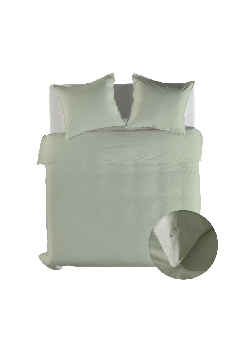 Yellow Dekbedovertrek Katoen Satijn Suites Dubai - reseda green