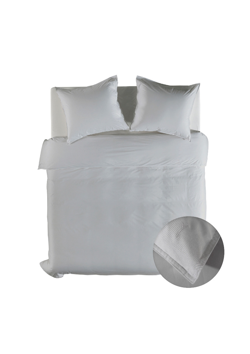 Yellow Dekbedovertrek Twill Katoen Suites Zermatt - vaporous grey