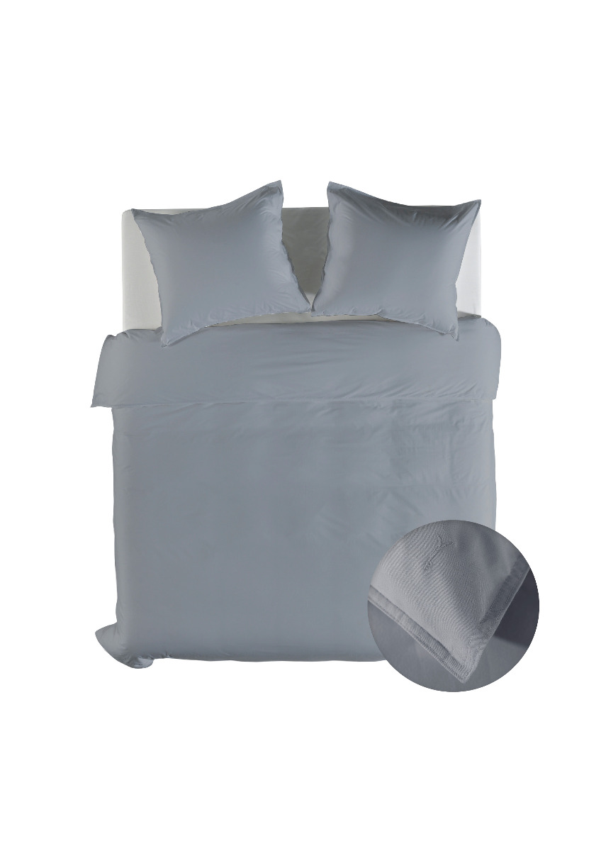 Yellow Dekbedovertrek Twill Katoen Suites Zermatt - delicate blue