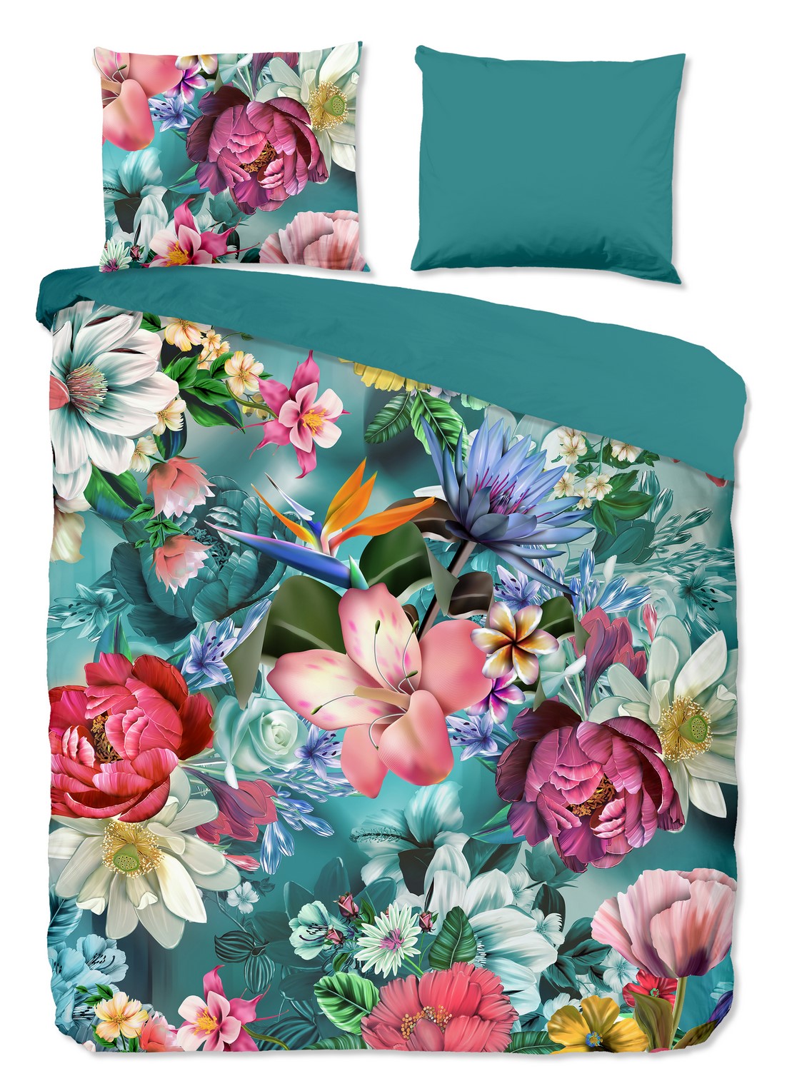 Good Morning Dekbedovertrek Katoen Tiandra - petrol