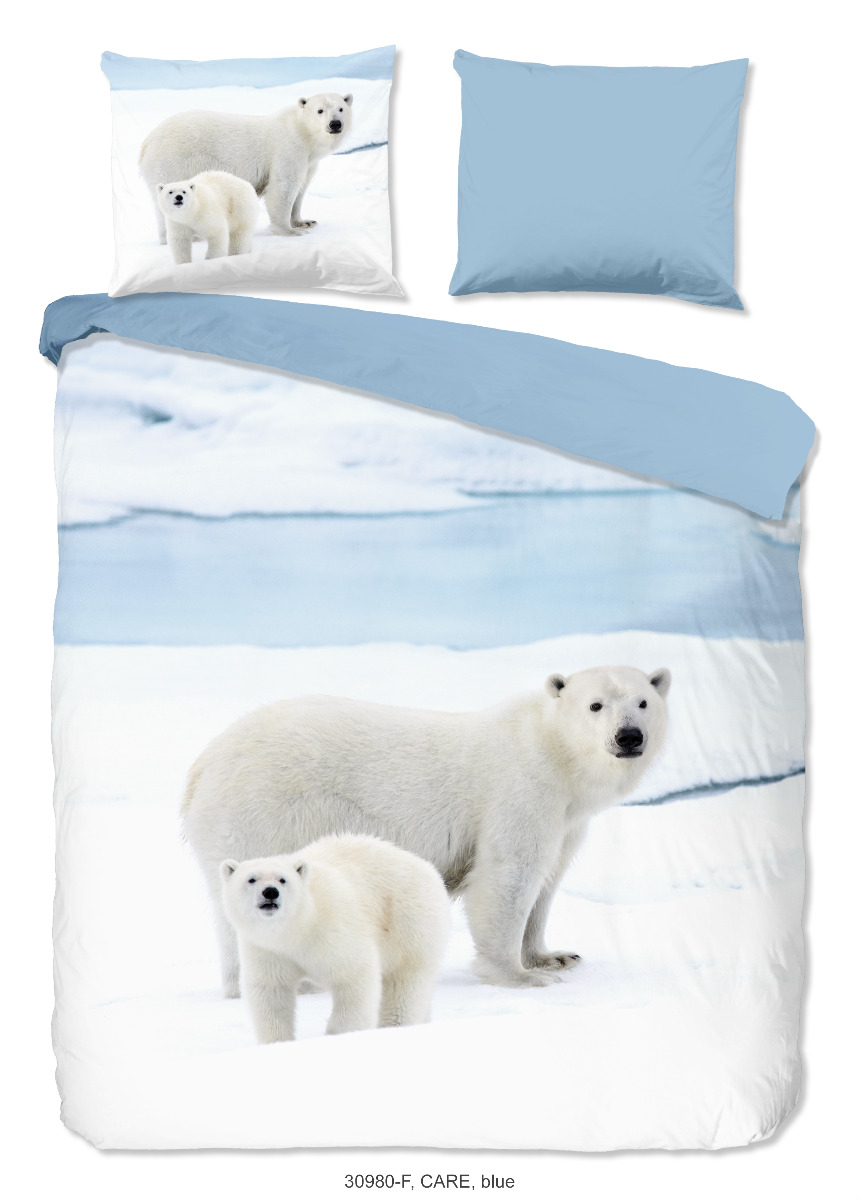 Good Morning Dekbedovertrek Flanel Care - blue