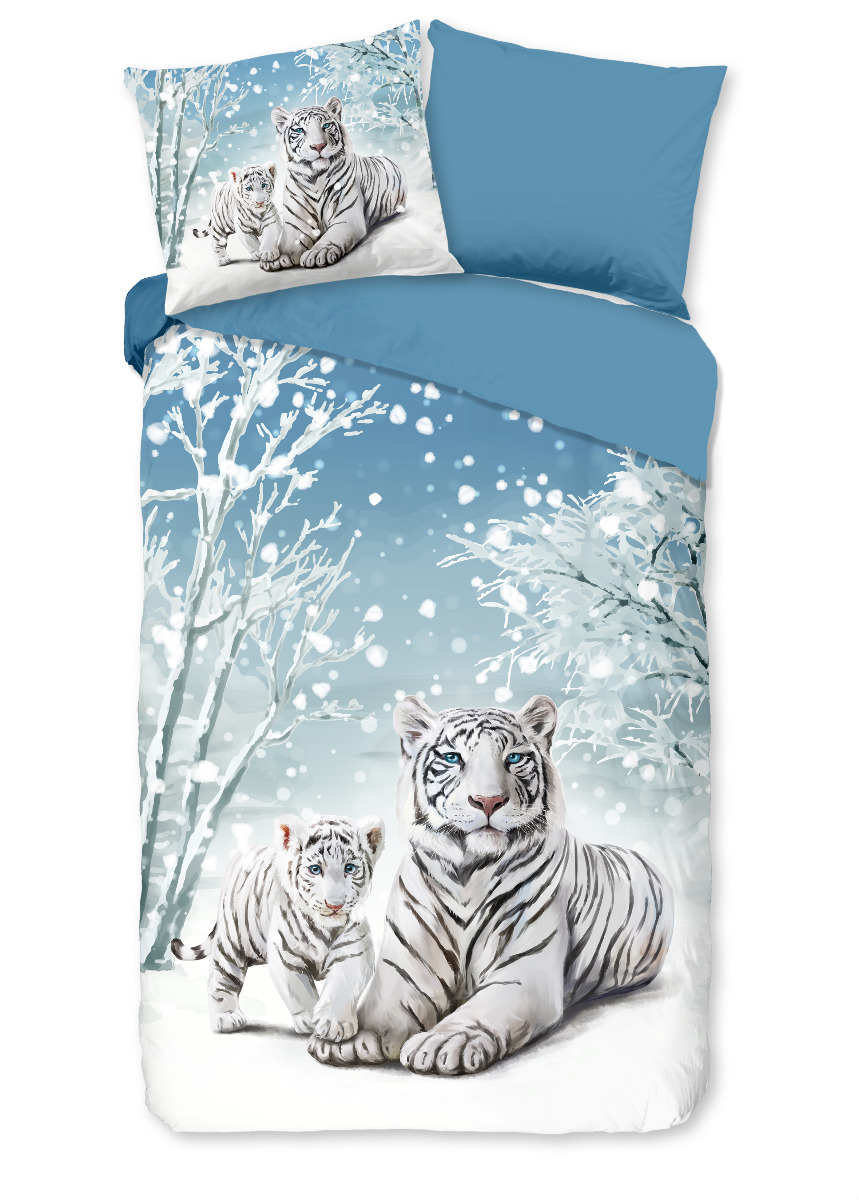 Good Morning Kinder Dekbedovertrek Katoen Flanel Safe - blue 140x200/220cm