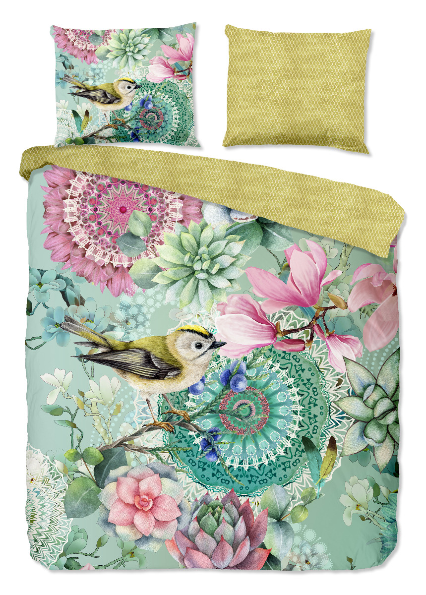 Hip Dekbedovertrek Katoen Satijn Xabine - green