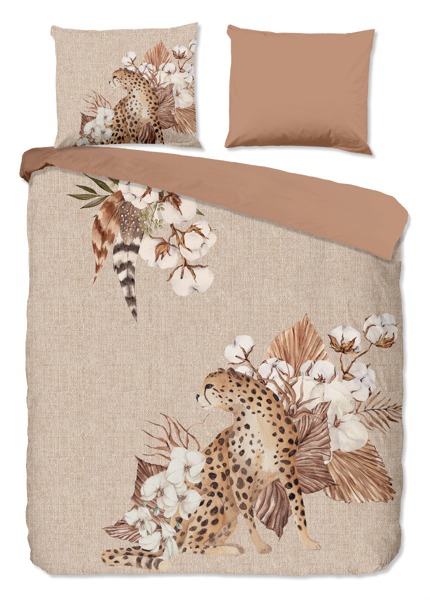 Good Morning Dekbedovertrek Flanel Chevy - sand