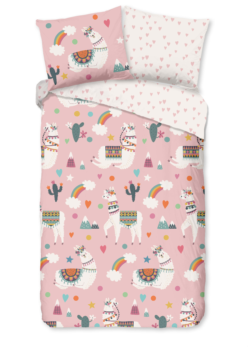 Pure Kinder Dekbedovertrek Microvezel Paca - pink 140x200/220cm