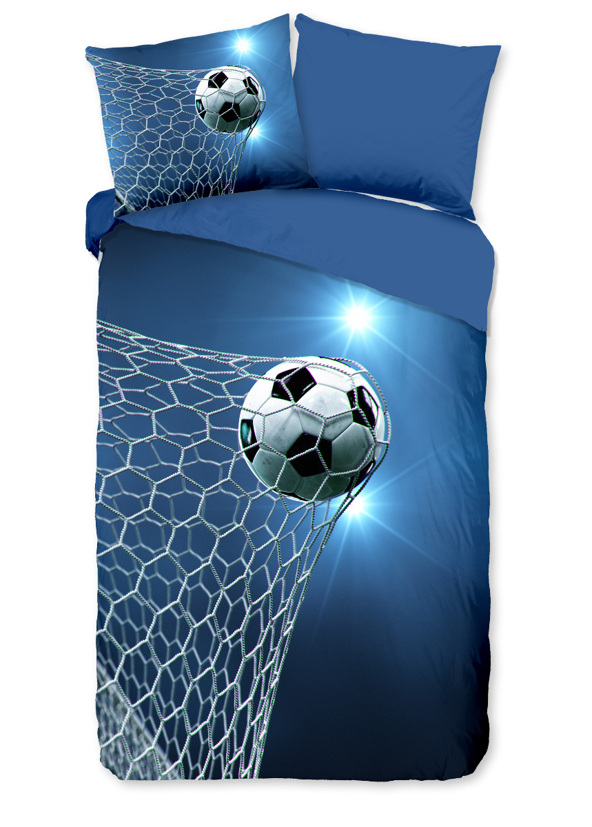 Pure Kinder Dekbedovertrek Microvezel Fans - blue 140x200/220cm