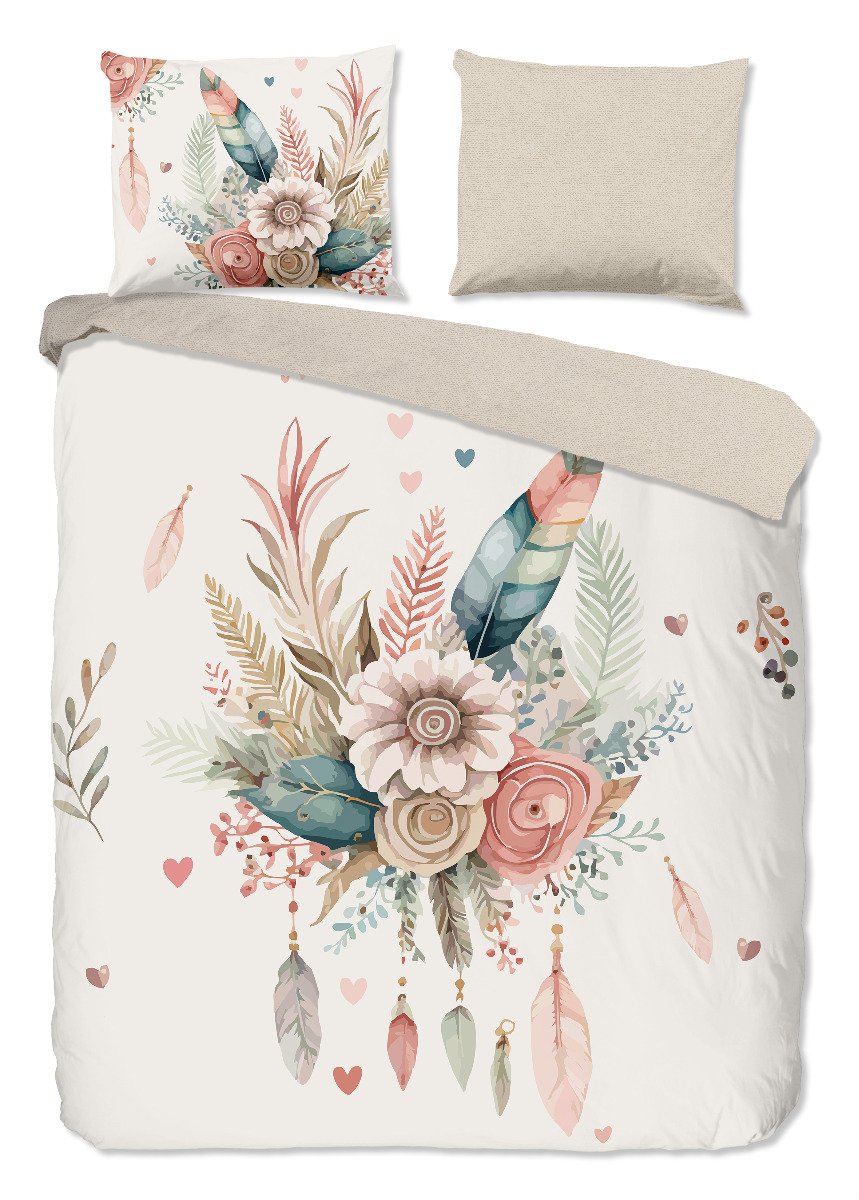 Good Morning Dekbedovertrek Katoen Renforcé Videl - ecru