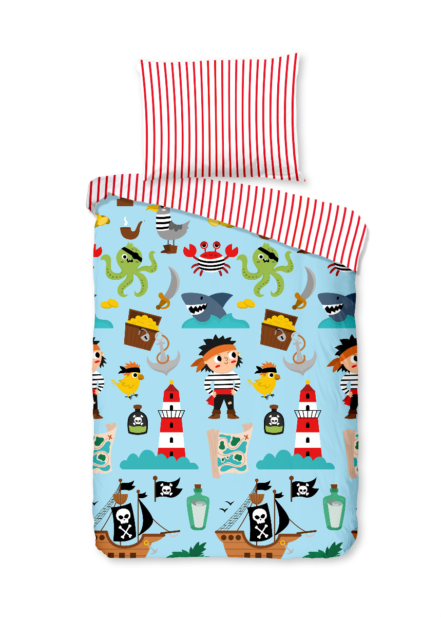 Good Morning Peuter Dekbedovertrek Katoen Renforcé Caribbean - multi 120x150cm