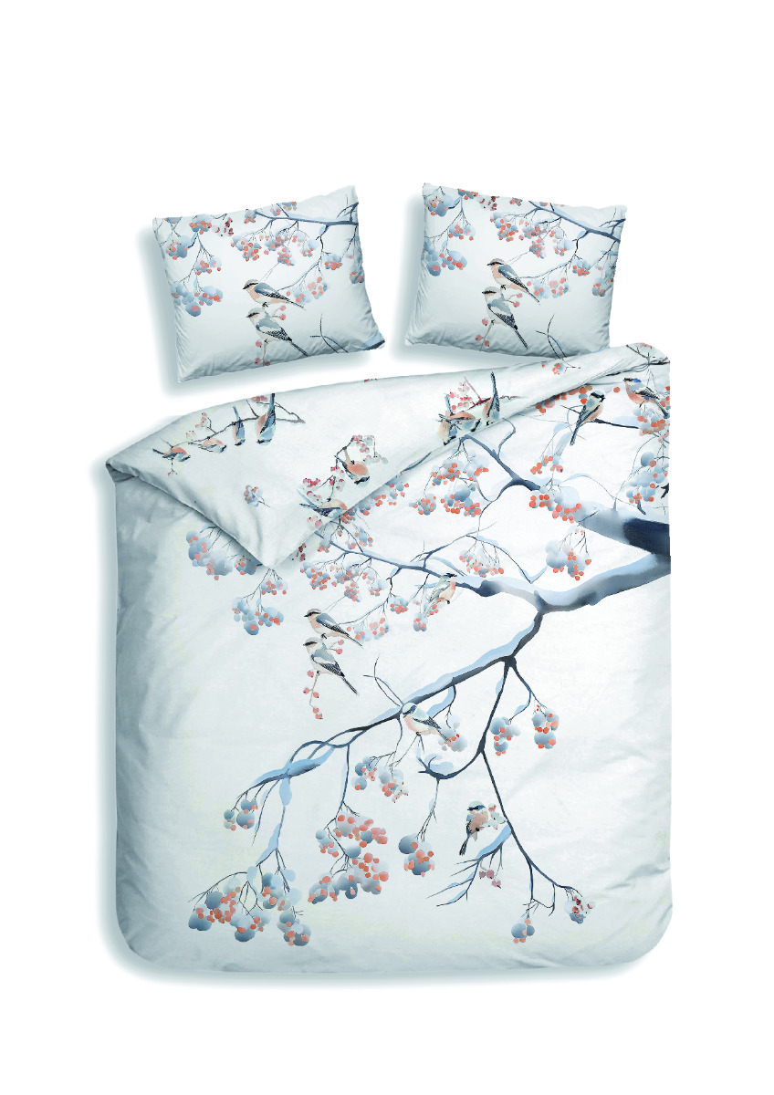 Heckett Lane Dekbedovertrek Katoen Satijn Keno - white