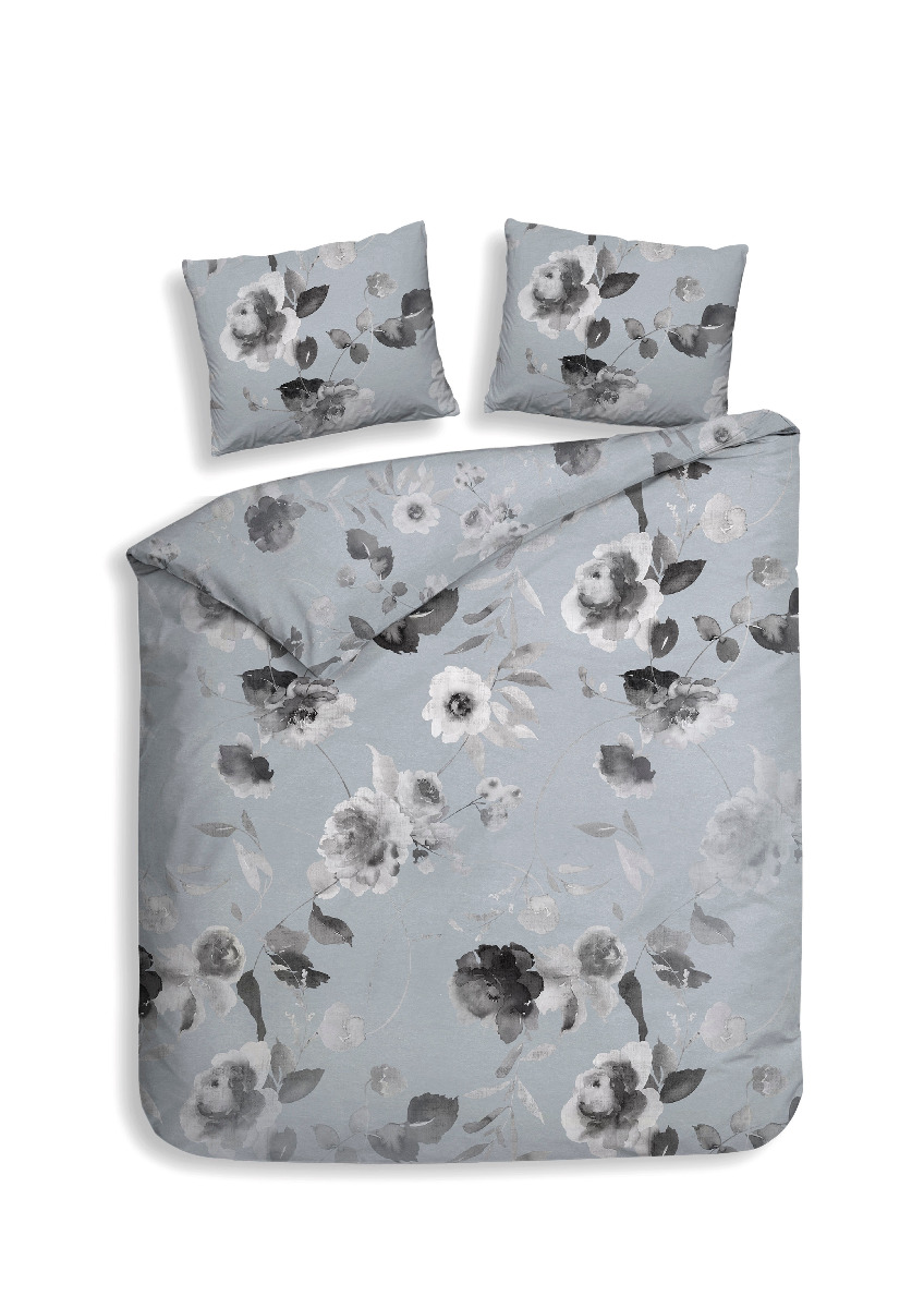 Heckett Lane Dekbedovertrek Katoen Satijn Mira - mist grey