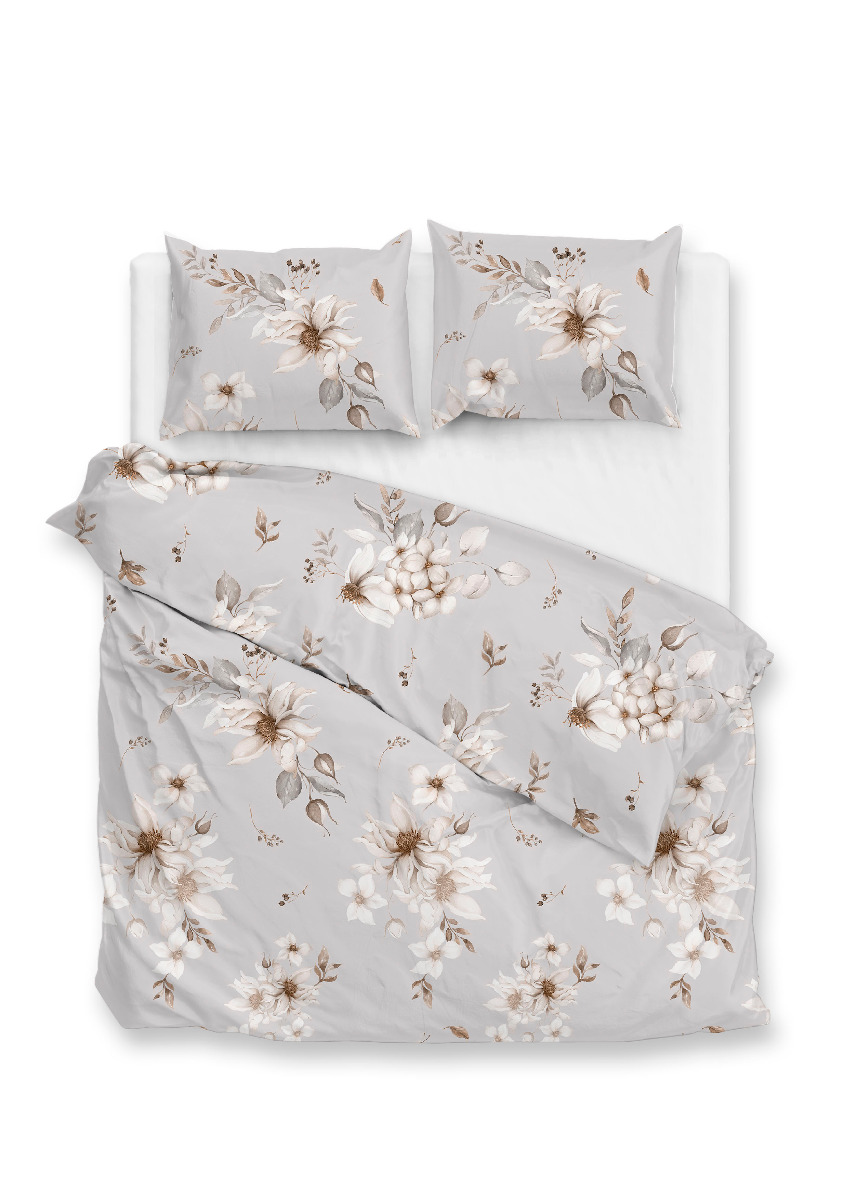 Zo Home Dekbedovertrek Flanel Elara - grey