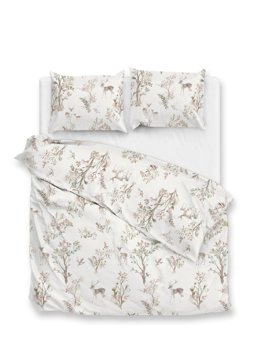 Zo Home Dekbedovertrek Flanel Hazel - off white