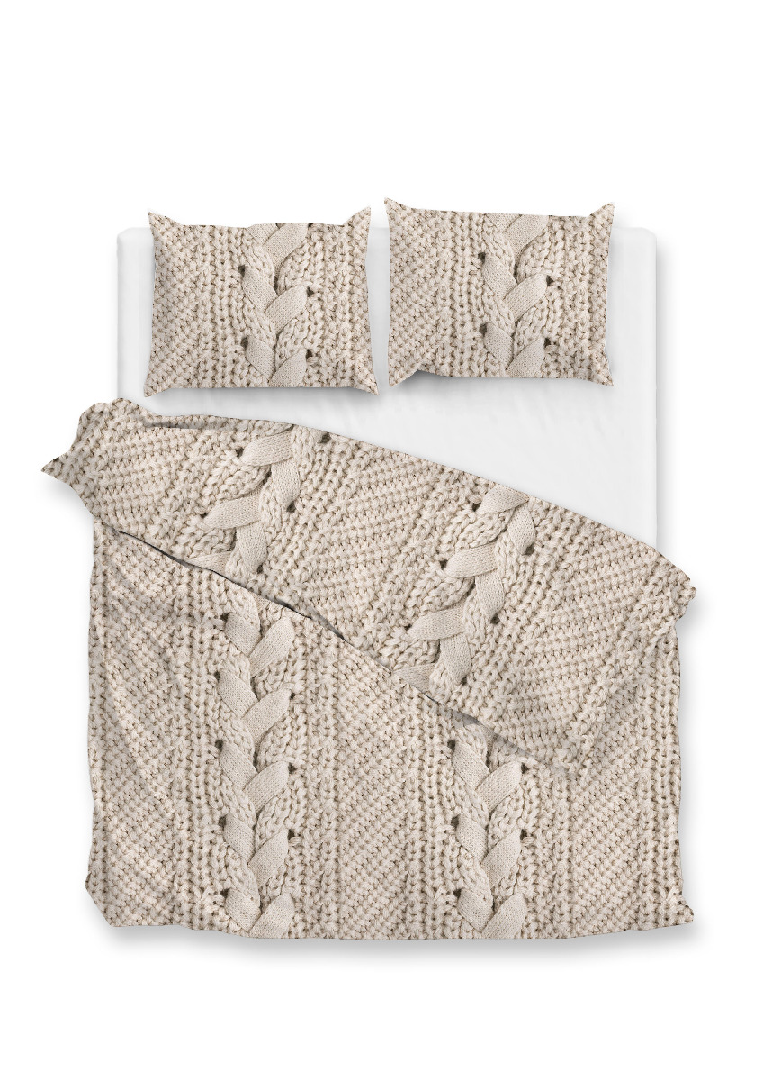 Zo Home Dekbedovertrek Flanel Mira - natural
