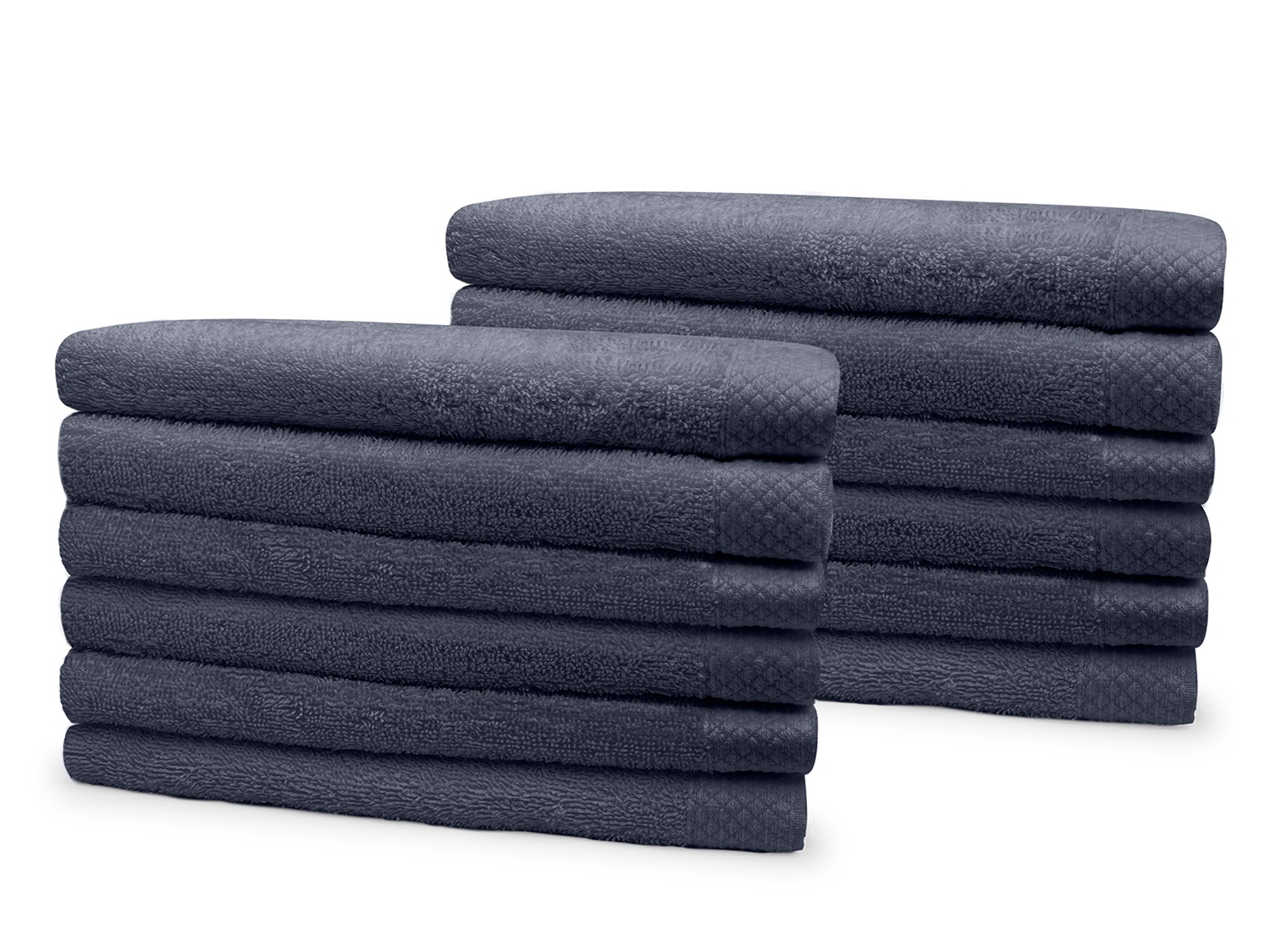 Eleganzzz Badstof Badlaken 100% Katoen 70x140cm - dark grey - Set van 12