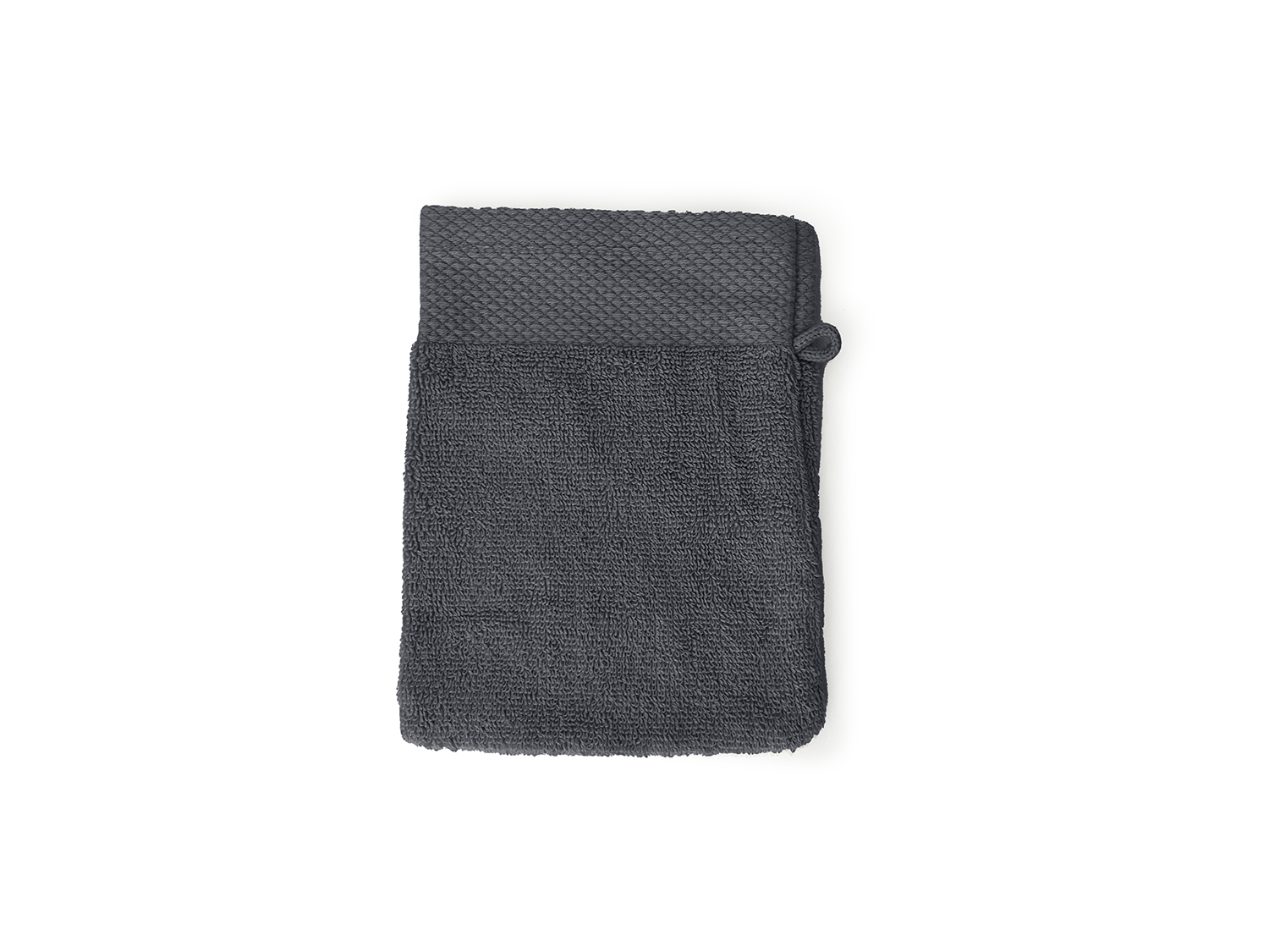 LINNICK Diamond Badstof Washand 100% Katoen 16x21cm - dark grey - set van 12 LINNICK Diamond Badstof Washand 100% Katoen 16x21cm - dark grey - set van 12