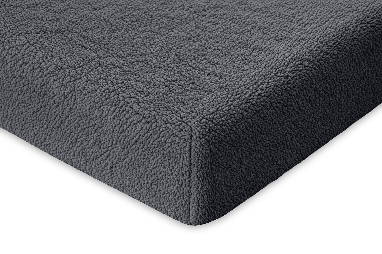 Eleganzzz Hoeslaken Teddy Pluche 35cm Hoekhoogte - anthracite