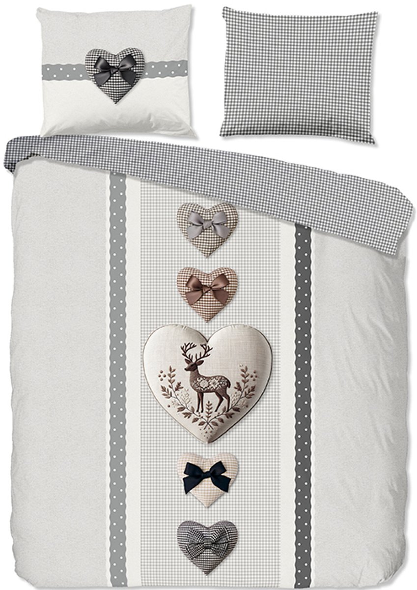 Good Morning Dekbedovertrek Katoen Renforcé Bernet - grey