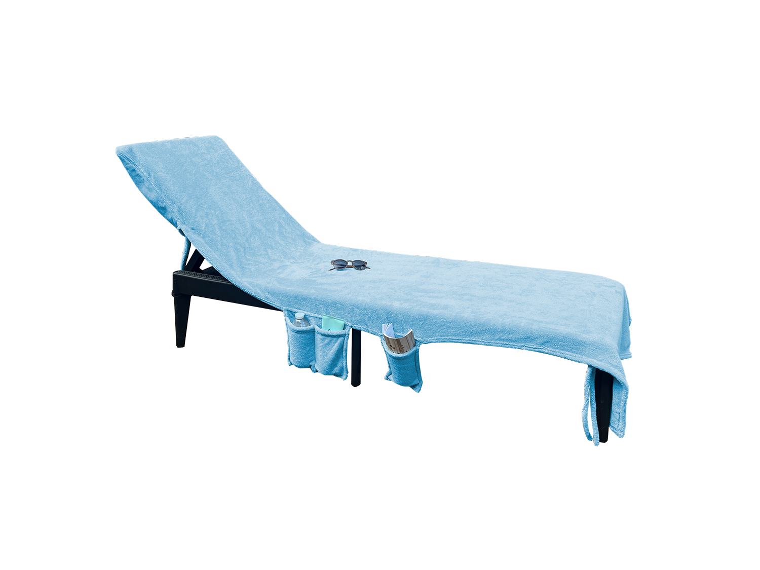 LINNICK Strandlaken Ligbed Handdoek Microvezel 75x215cm (3 in 1) - blue LINNICK Strandlaken Ligbed Handdoek Microvezel 75x215cm (3 in 1) - blue