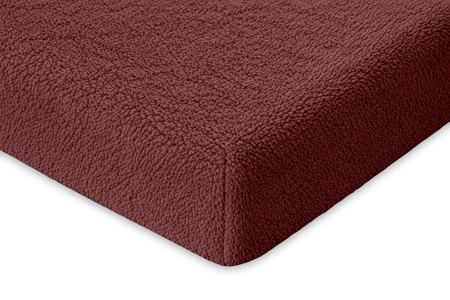 Eleganzzz Hoeslaken Teddy Pluche 35cm Hoekhoogte - bordeaux
