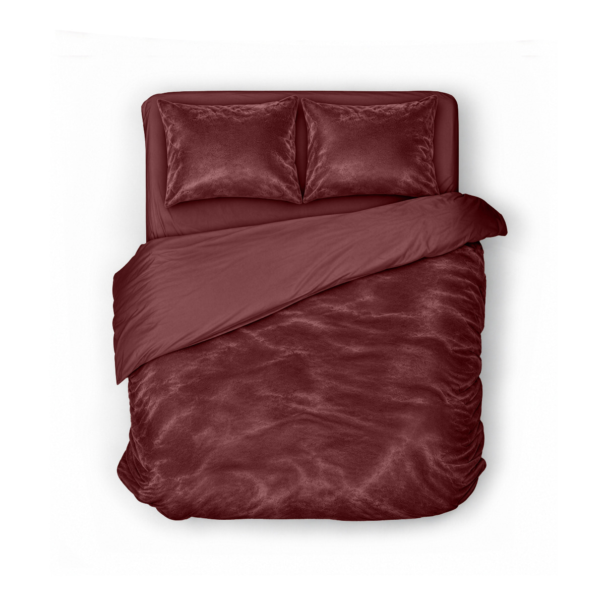 Eleganzzz Dekbedovertrek Flanel Fleece - bordeaux