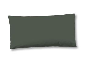HIP Kussensloop Katoen Satijn Uni - olive green 40x80cm
