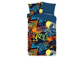 Pure Kinder Dekbedovertrek Microvezel Jeff - multi 140x200/220cm