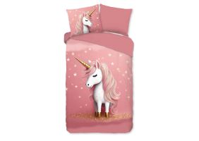 Pure Kinder Dekbedovertrek Microvezel Sparkles - pink 140x200/220cm