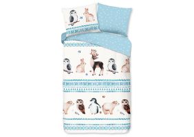 Good Morning Kinder Dekbedovertrek Flanel Freezing - blue 140x200/220cm